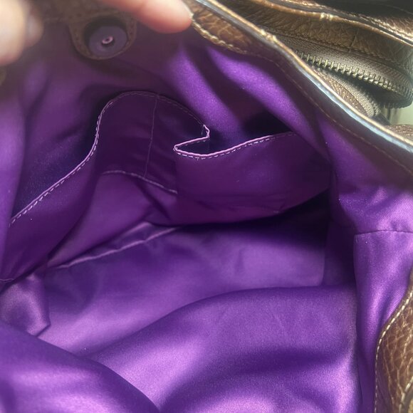 Coach Maggie #14313 Metallic Bronze Leather Bag & Wallet - Picture 9 of 16